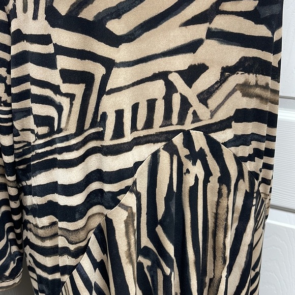 Nina Leonard V-Neck Pullover Animal Print Dress 3X - Picture 6 of 10